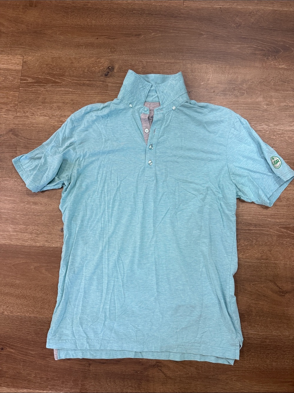 johnnie-O Light Aqua Short Sleeve Polo